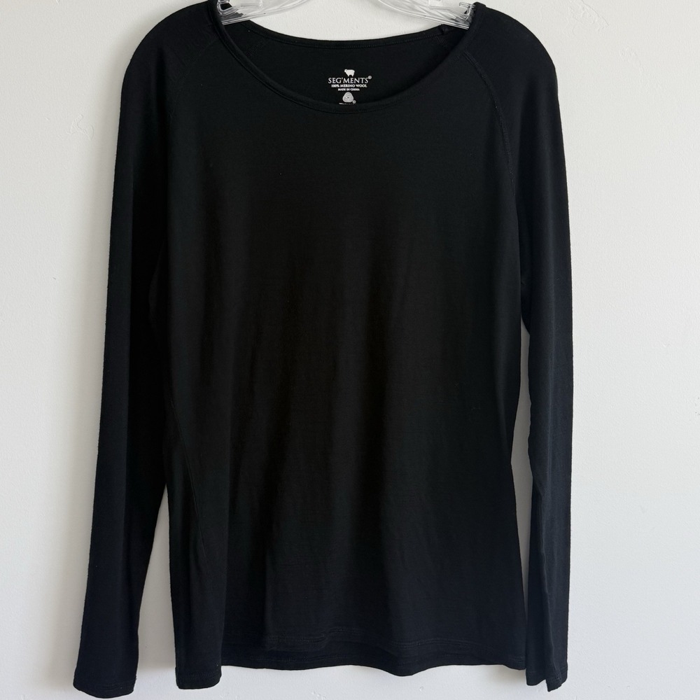 SEG'MENTS Merino Wool Top Womens XL Long Sleeve Base Layer Hiking Outdoors